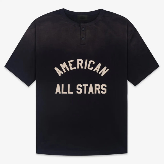 FOG FEAR OF GOD Season 7 main line letter printed loose T-shirt black