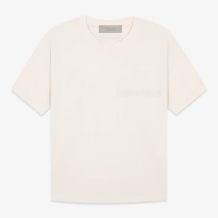 FOG FEAR OF GOD 22 ESSENTIALS double line single row flocking loose T-shirt white
