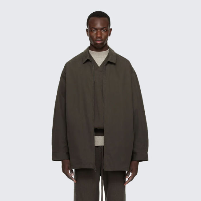 FOG FEAR OF GOD 23 multi-line solid color long jacket ESSENTIALS casual retro jacket