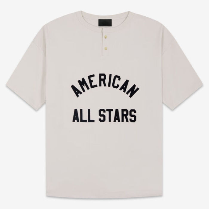 FOG FEAR OF GOD Season 7 main line letter printed loose T-shirt wheat color