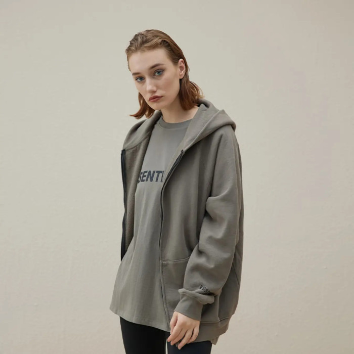 FOG FEAR OF GOD 20 multi-thread zipper cardigan ESSENTIALS letters casual loose sweatshirt