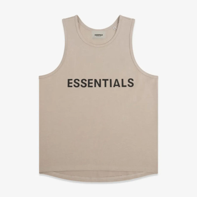 FOG FEAR OF GOD vest ESSENTIALS casual loose bottoming shirt Khaki