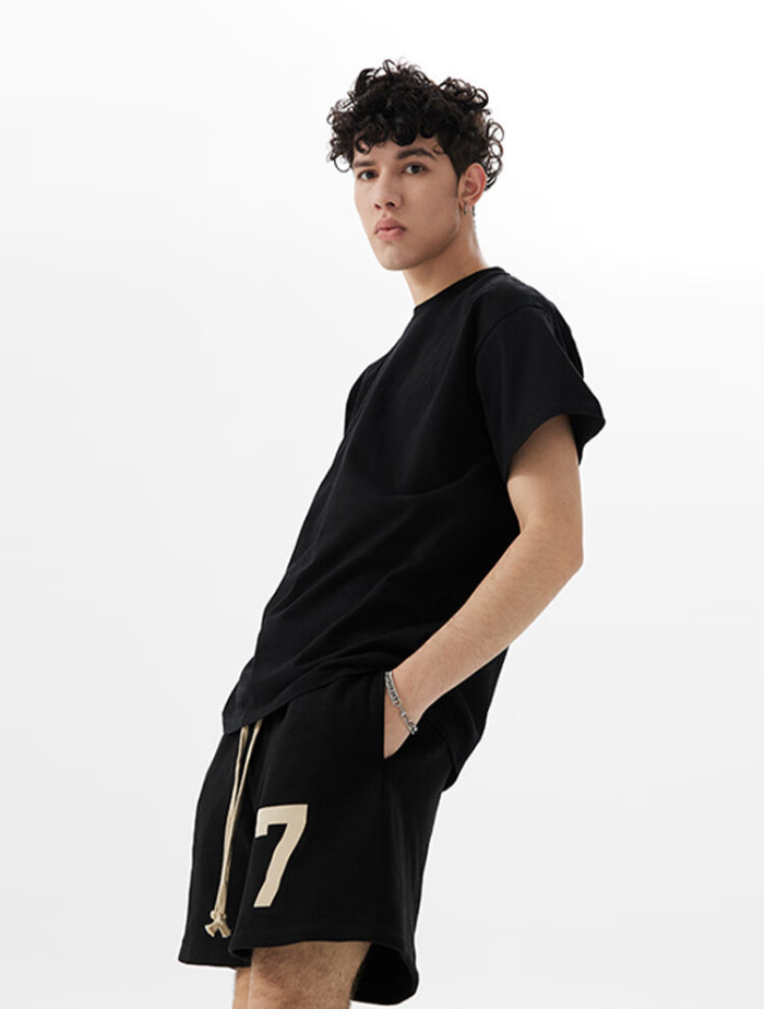 FEAR OF GOD Mainline 7-character flocked shorts