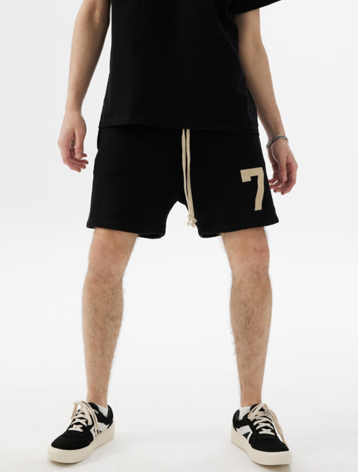 FEAR OF GOD Mainline 7-character flocked shorts