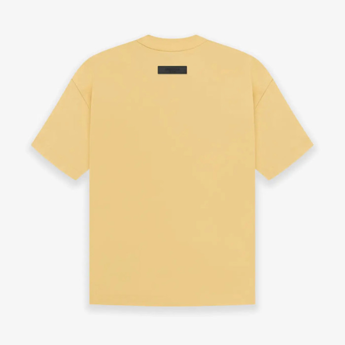 FOG FEAR OF GOD 23 ESSENTIALS double line single row printed T-shirt Goose yellow