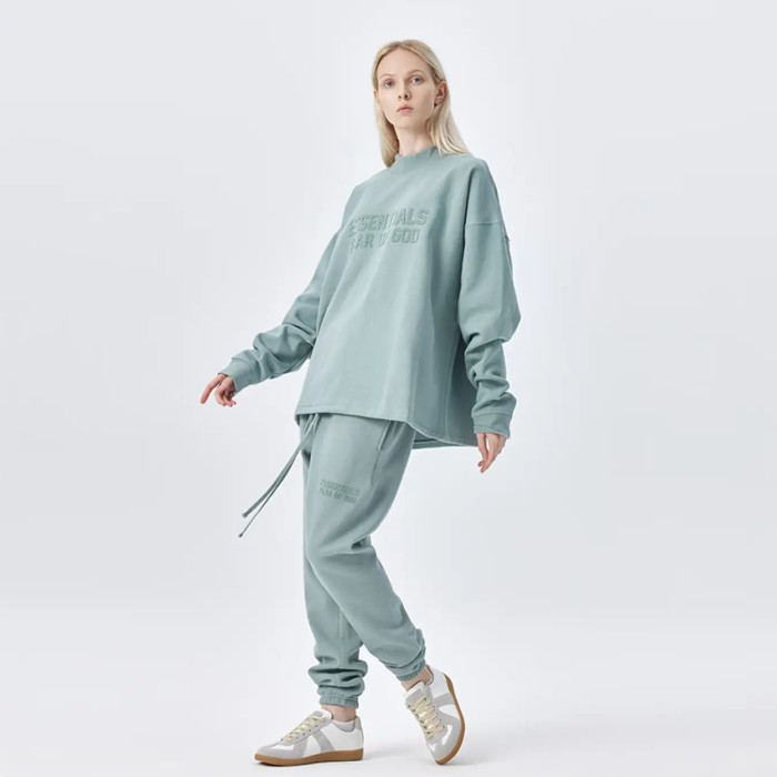 FOG FEAR OF GOD 23 double line hemless round neck sweatshirt ESSENTIALS simple top