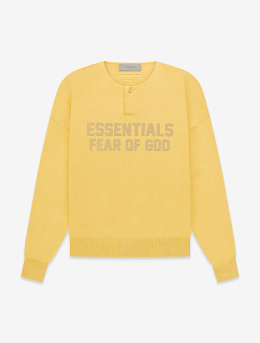 FOG FEAR OF GOD ESSENTIALS 23 Multi-stitch henley neck sweater