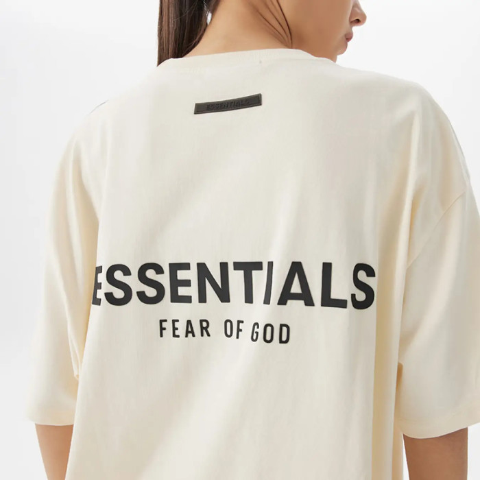 FOG Fear of God 21 Reproduced short -sleeved Essentials Summer casual T -shirt Beige