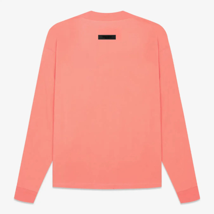 FOG FEAR OF GOD Essentials casual bottoming shirt 22 renewal long sleeves Coral red