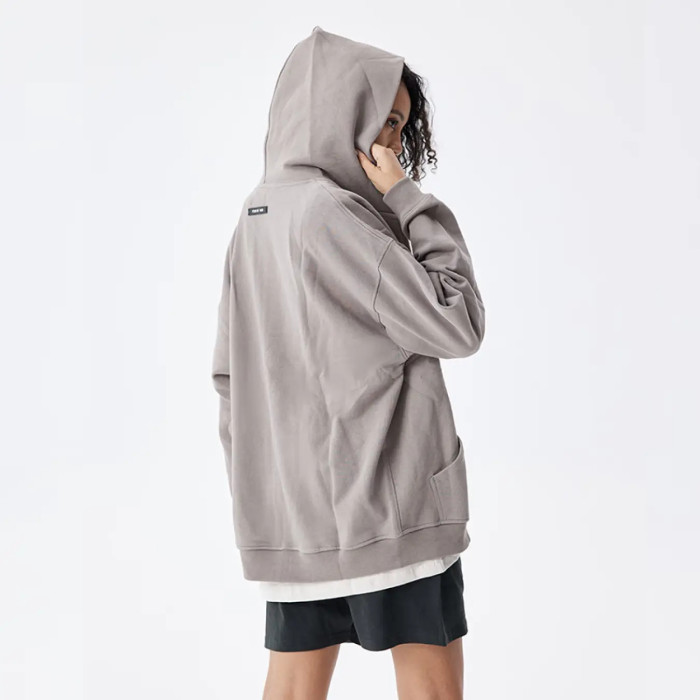 FOG FEAR OF GOD zipper cardigan jacket casual hooded sweatshirt earth gray