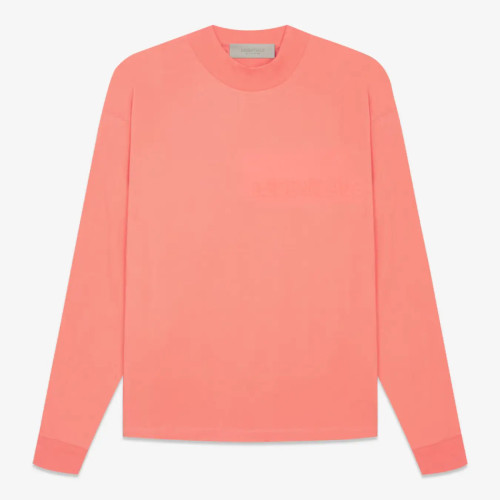 FOG FEAR OF GOD Essentials casual bottoming shirt 22 renewal long sleeves Coral red