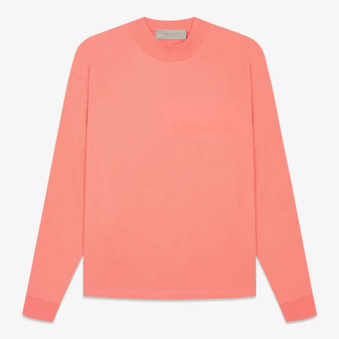 FOG FEAR OF GOD Essentials casual bottoming shirt 22 renewal long sleeves Coral red