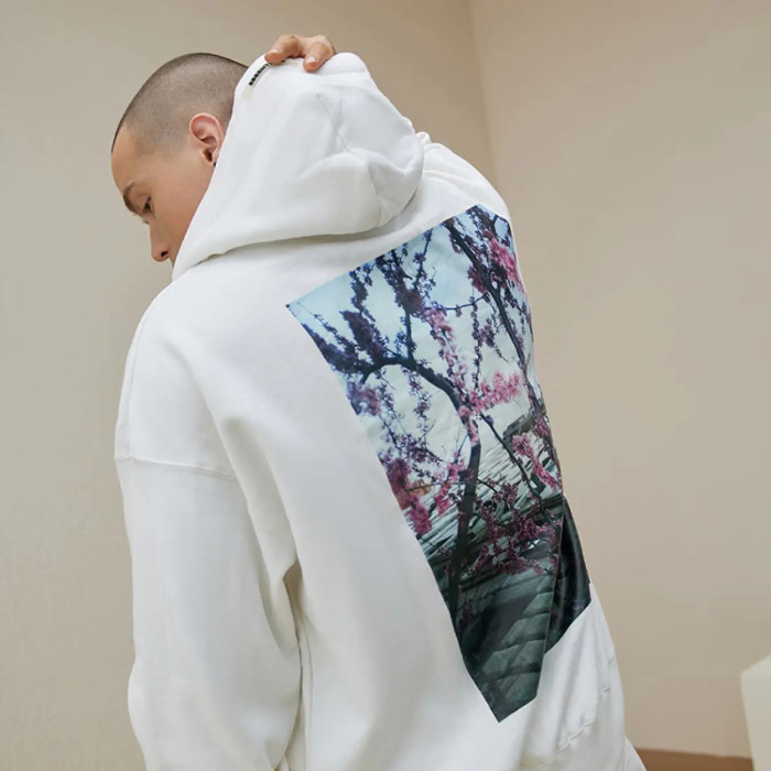 FOG FEAR OF GOD double line floral hoodie ESSENTIALS casual loose retro sweatshirt