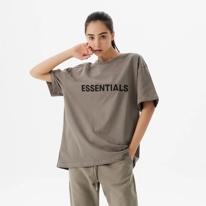 FOG Fear of God 20 Reunion Line short -sleeved loose ESSENTIALS letters T -shirt Khaki