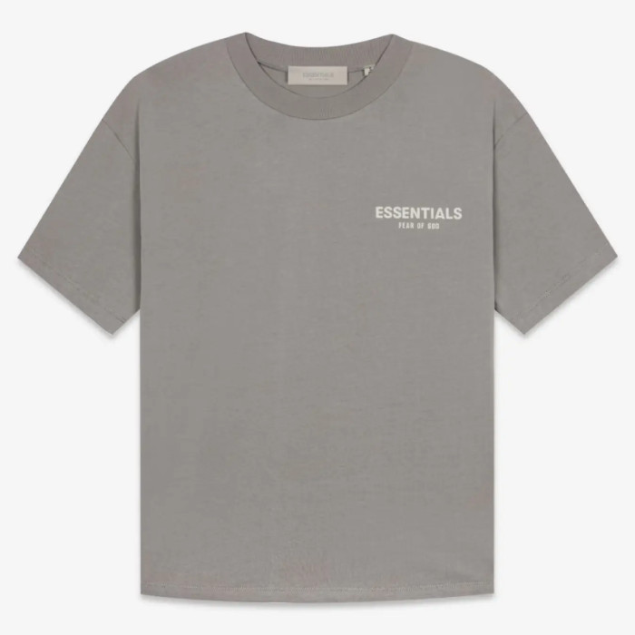 FOG FEAR OF GOD 22 ESSENTIALS double line single row flocking loose T-shirt Desert gray