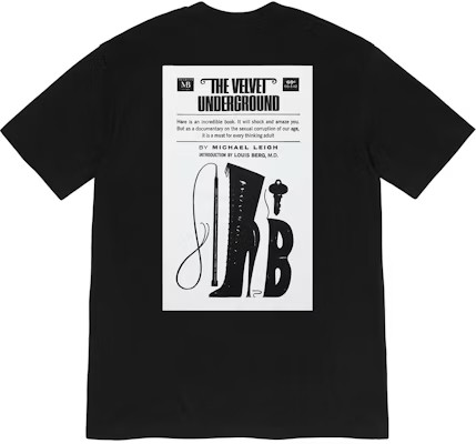 Supreme The Velvet Underground Tee Black
