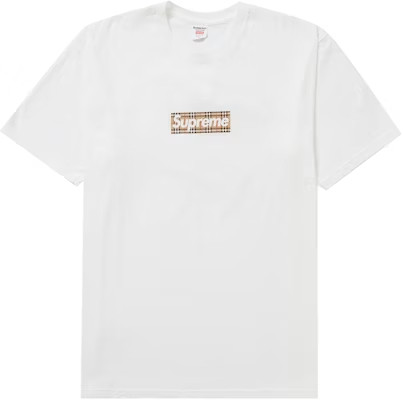 Supreme x Burberry Box Logo Tee 'White'