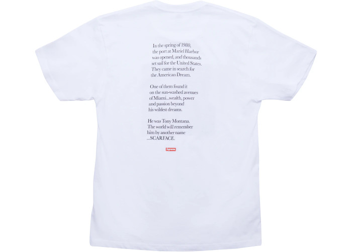 Supreme Scarface Shower Tee White