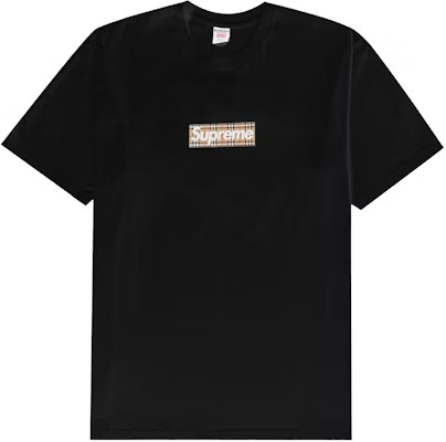Supreme x Burberry Box Logo Tee 'Black'