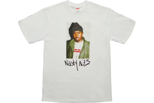 Supreme Nas Tee White