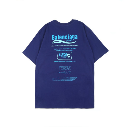 Balenciga logo tee LX010 blue