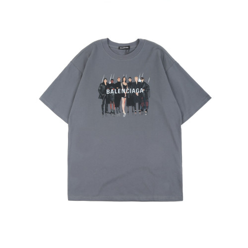 Balenciga logo tee LX009 grey