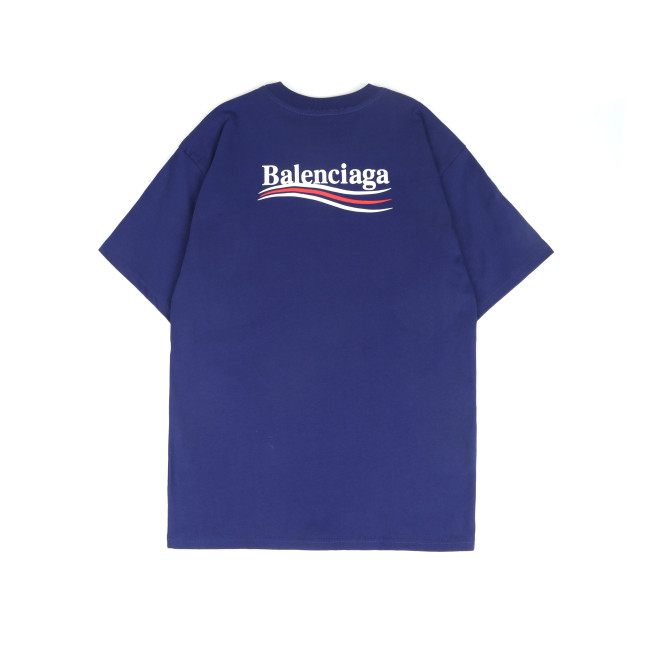 Balenciga logo tee LX002 Deep Blue