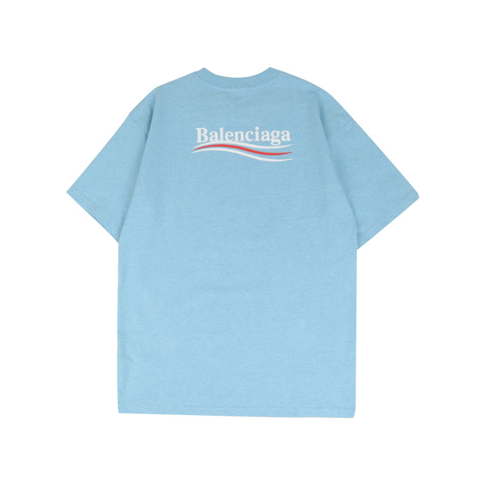 Balenciga logo tee LX002 light blue