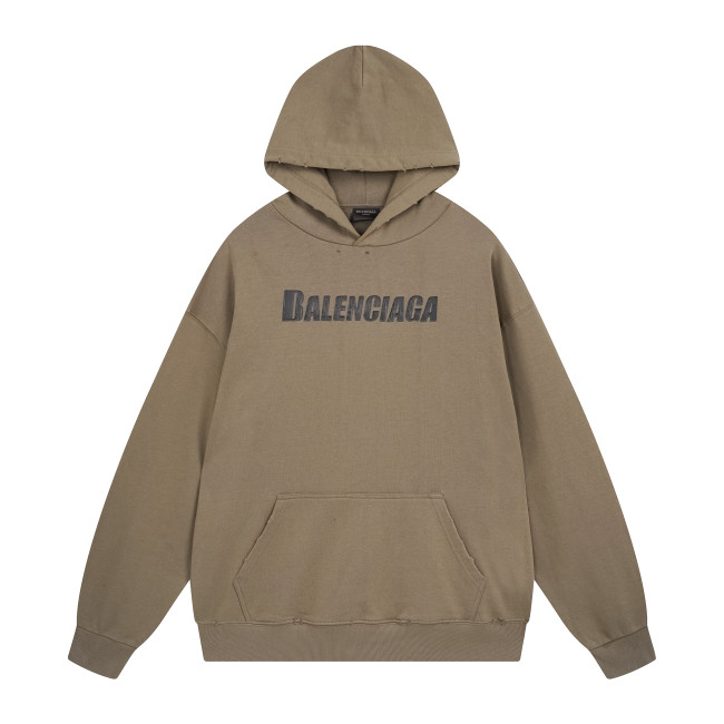 Balenciga logo hoodie BL238008 khaki
