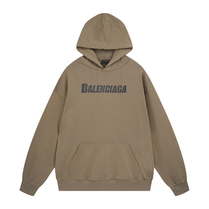 Balenciga logo hoodie BL238008 khaki