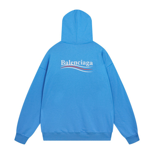Balenciga logo hoodie BL238029 blue