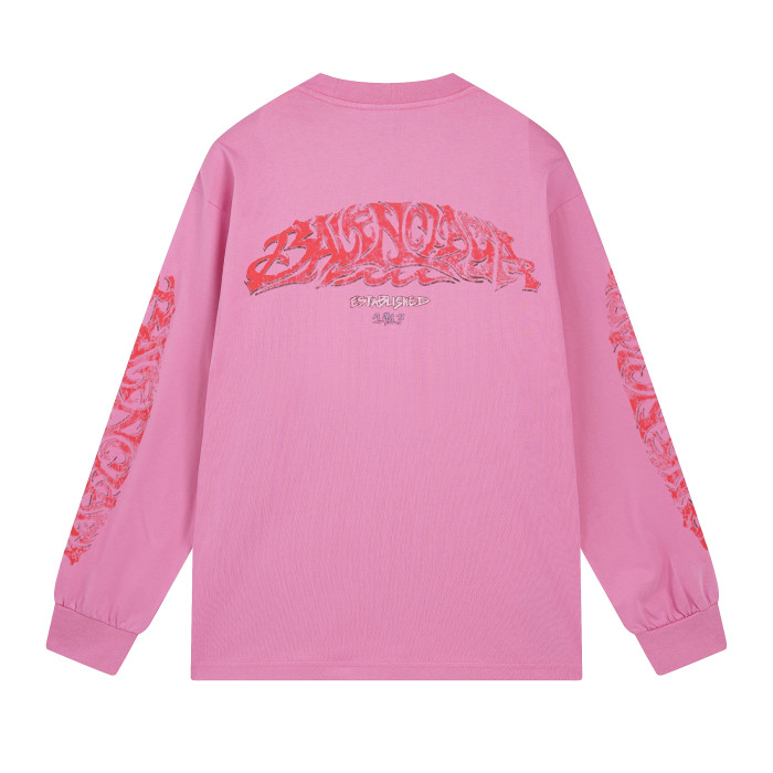 Balenciga fire logo tee p105 2024 pink