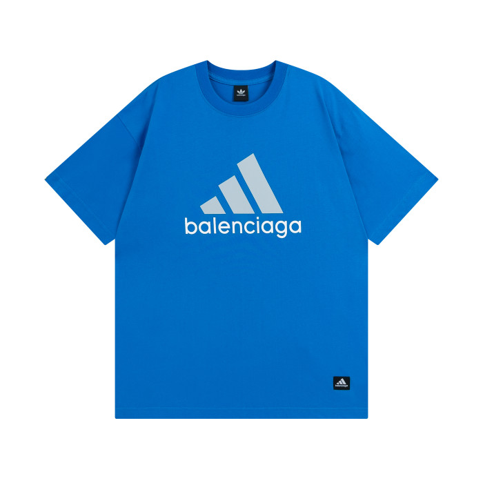 Balenciga jointly Adida logo tee blue