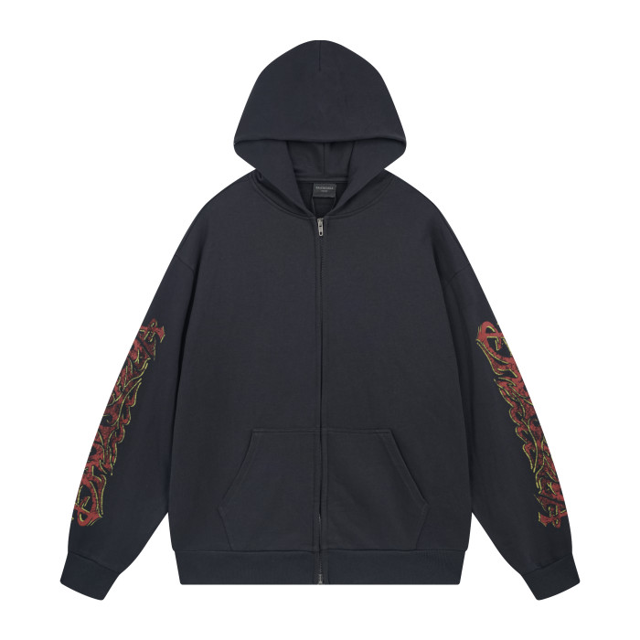 Balenciga logo hoodie BL238056 black