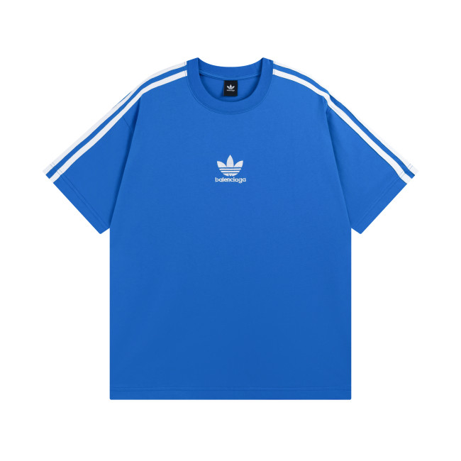 Balenciga jointly  Adidas logo tee BL223018 blue