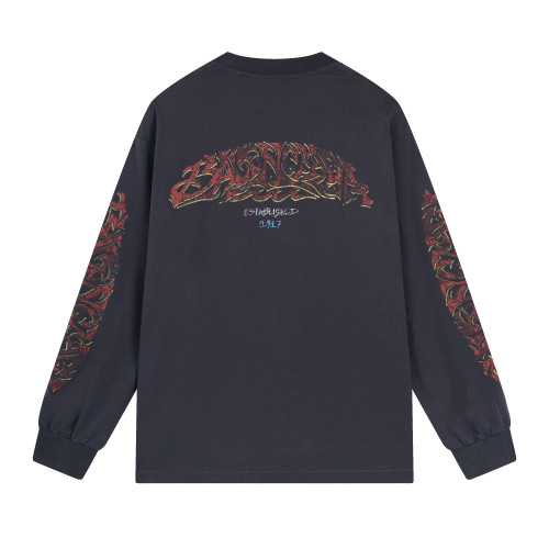 Balenciga fire logo tee p105 2024 dark grey