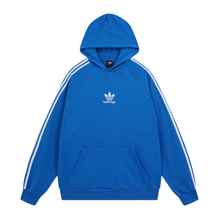 Balenciga jointly  Adidas logo hoodie BL238021 blue