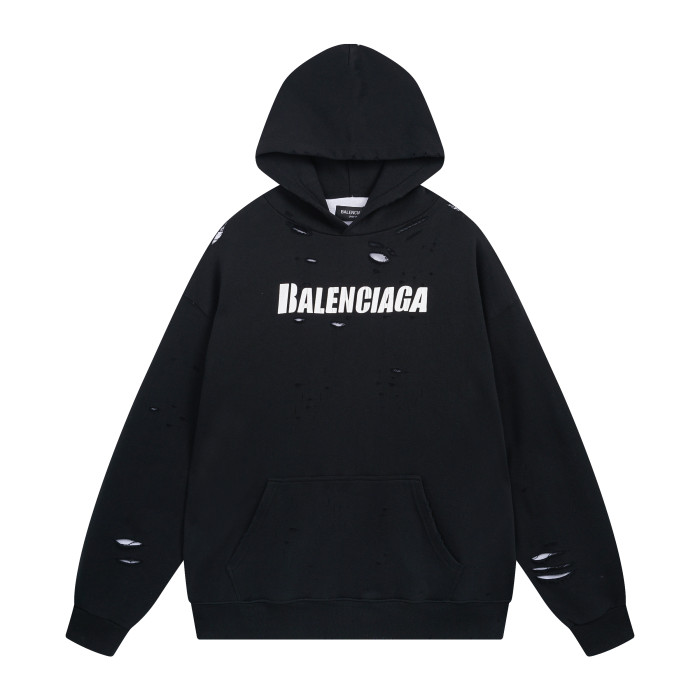 Balenciga logo hoodie BL238001 black