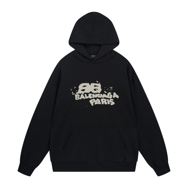 Balenciga logo hoodie BL238018 black