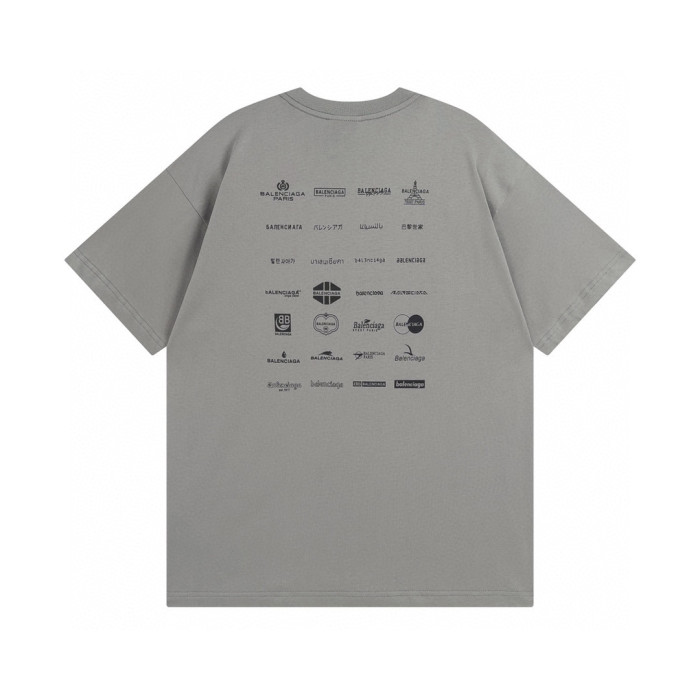 Balenciga logo tee LX2312 grey
