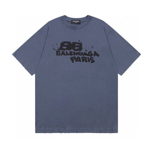 Balenciga logo tee LX2331 greyish blue