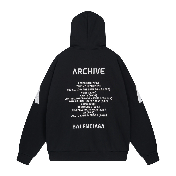 Balenciga logo hoodie BL238808 black