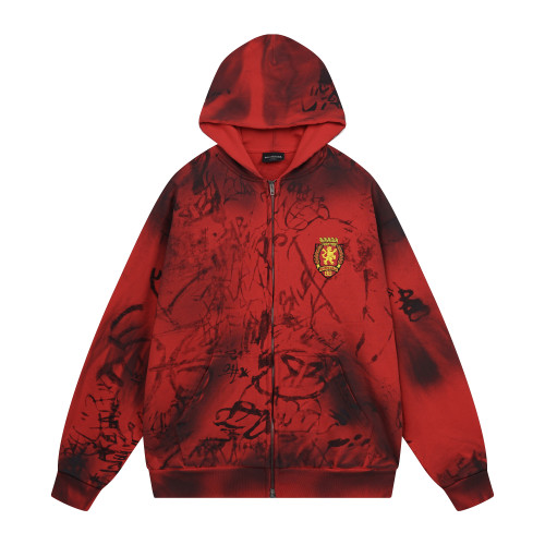 Balenciga jointly  MUFC logo hoodie BL238079 red