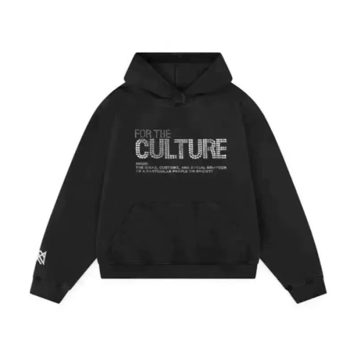 FOR THE CULTURE CRYSTAL HOODIE - BLACK