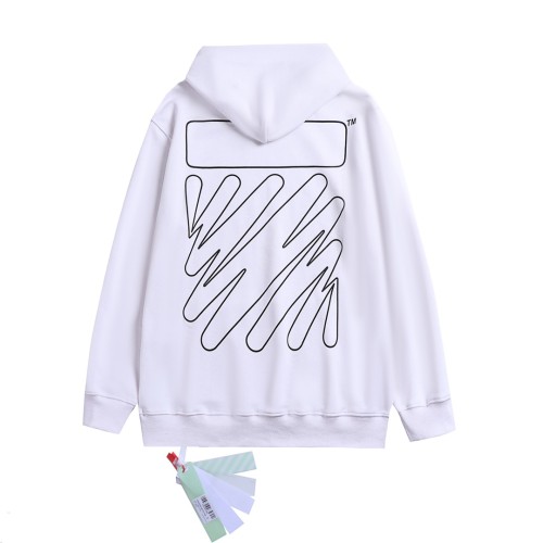 OFF WHITE WAVY LINES PRINT HOODIE