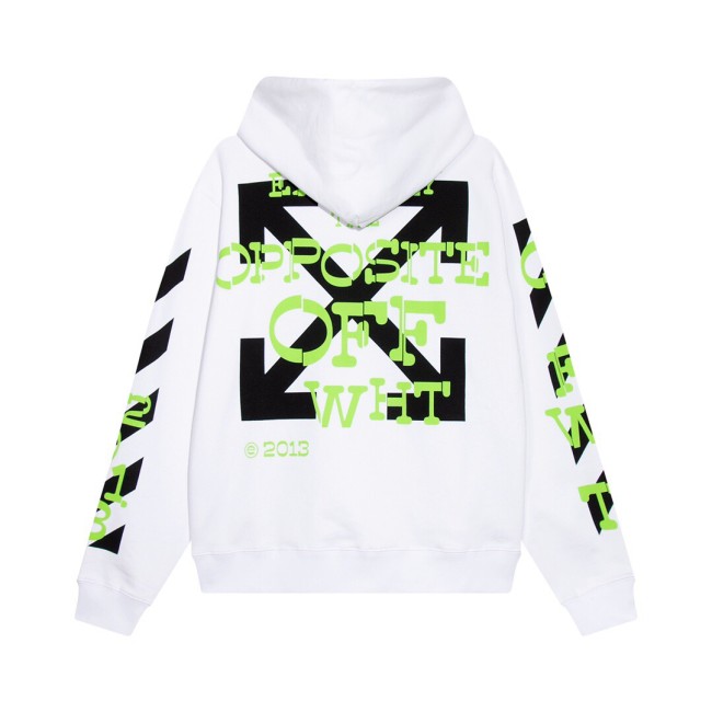 OFF WHITE LIQUID PAINT HOODIE WHITE