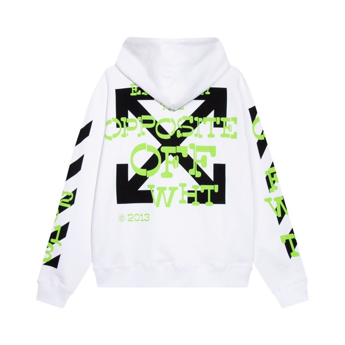 OFF WHITE LIQUID PAINT HOODIE WHITE
