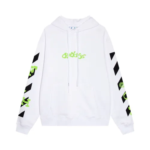 OFF WHITE LIQUID PAINT HOODIE WHITE
