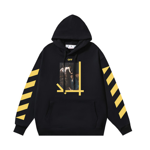 OFF WHITE DIAGONAL STRIPED ARROW HOODIE