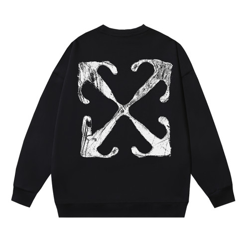 OFF WHITE ANCHOR ARROW CREW NECK HOODIE